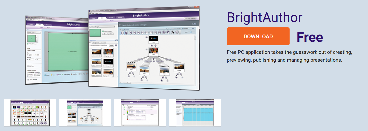 Kostenlose BrightAuthor Software für BrightSign Digital Signage Player