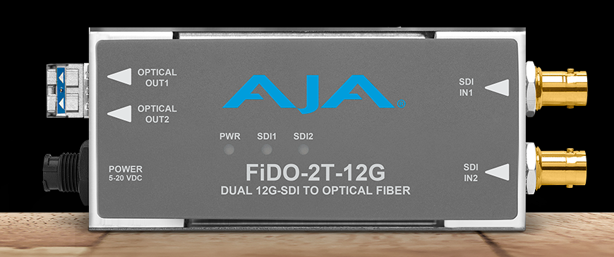 AJA Fiber Transmitter 2 Kanal max. 12G SDI SM FiDO-2T-12G
