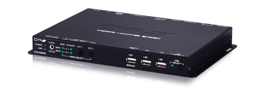 CAT Rx/ Matrix 2x2 HDMI2.0, HDBaseT auf HDMI, Audio, USB PUV-2600RX