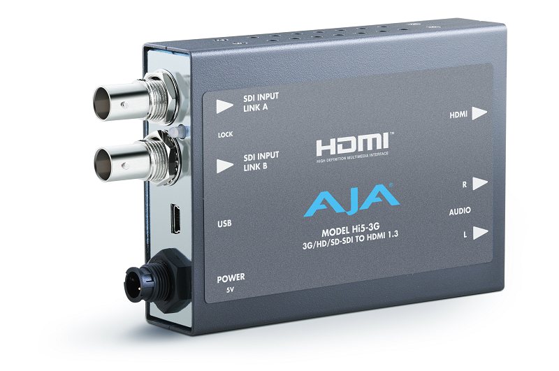 Converter SD-SDI/ HD-SDI/ 3G-SDI to HDMI/ Stereo Audio HI5-3G