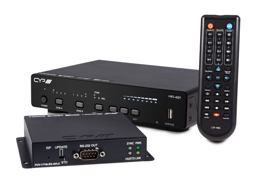 CYP Europe Kreuzschiene Audioverstärker/ HDMI2.0 UHD/ 4K/ HDCP2.2 4x2 MA-421