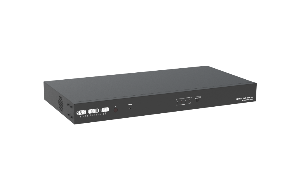 Switcher HDMI2.0 UHD/4K, USB3.0, Audio, HDBaseT3 4x1 SCT-SWKVM411-H2U3