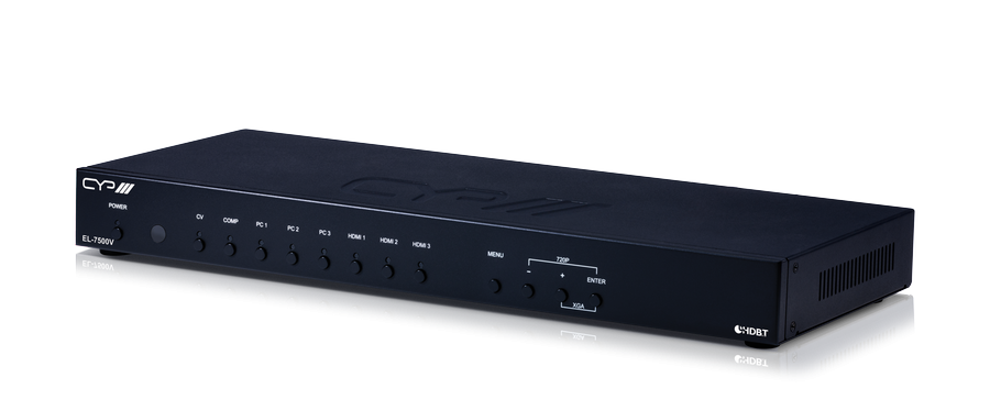 Switcher/ VideoScaler VGA, HDMI, Video to HDMI, HDBaseT, VGA with Audio EL-7500V